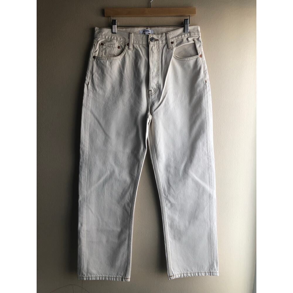New Re/Done Women Cream Denim Jeans Size 27